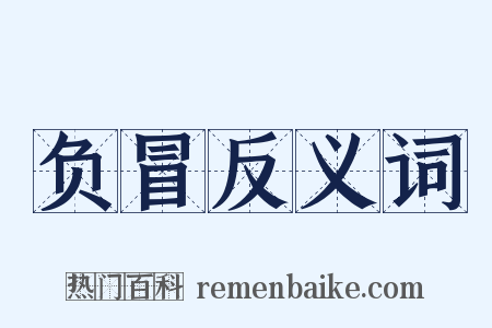 负冒反义词是什么意思的图片